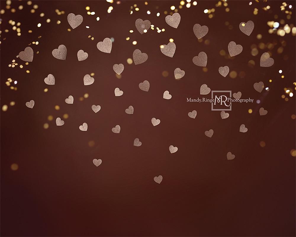 Kate La Saint Valentin Coeur Bokeh Toile de fond conçu par Mandy Ringe - Kate Backdrop FR