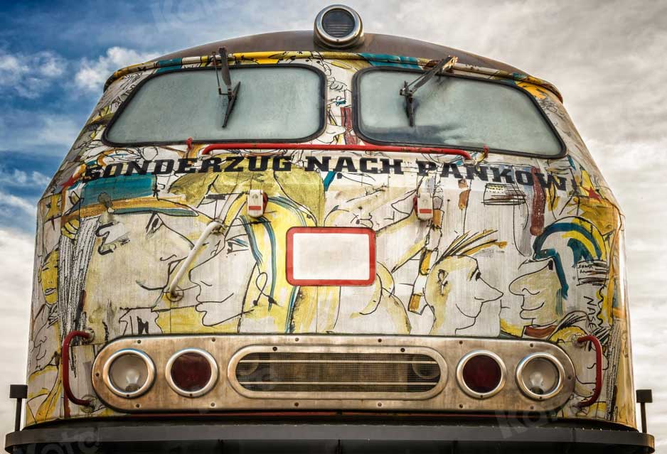 Kate toile de fond de train graffiti pour la photographie - Kate Backdrop FR