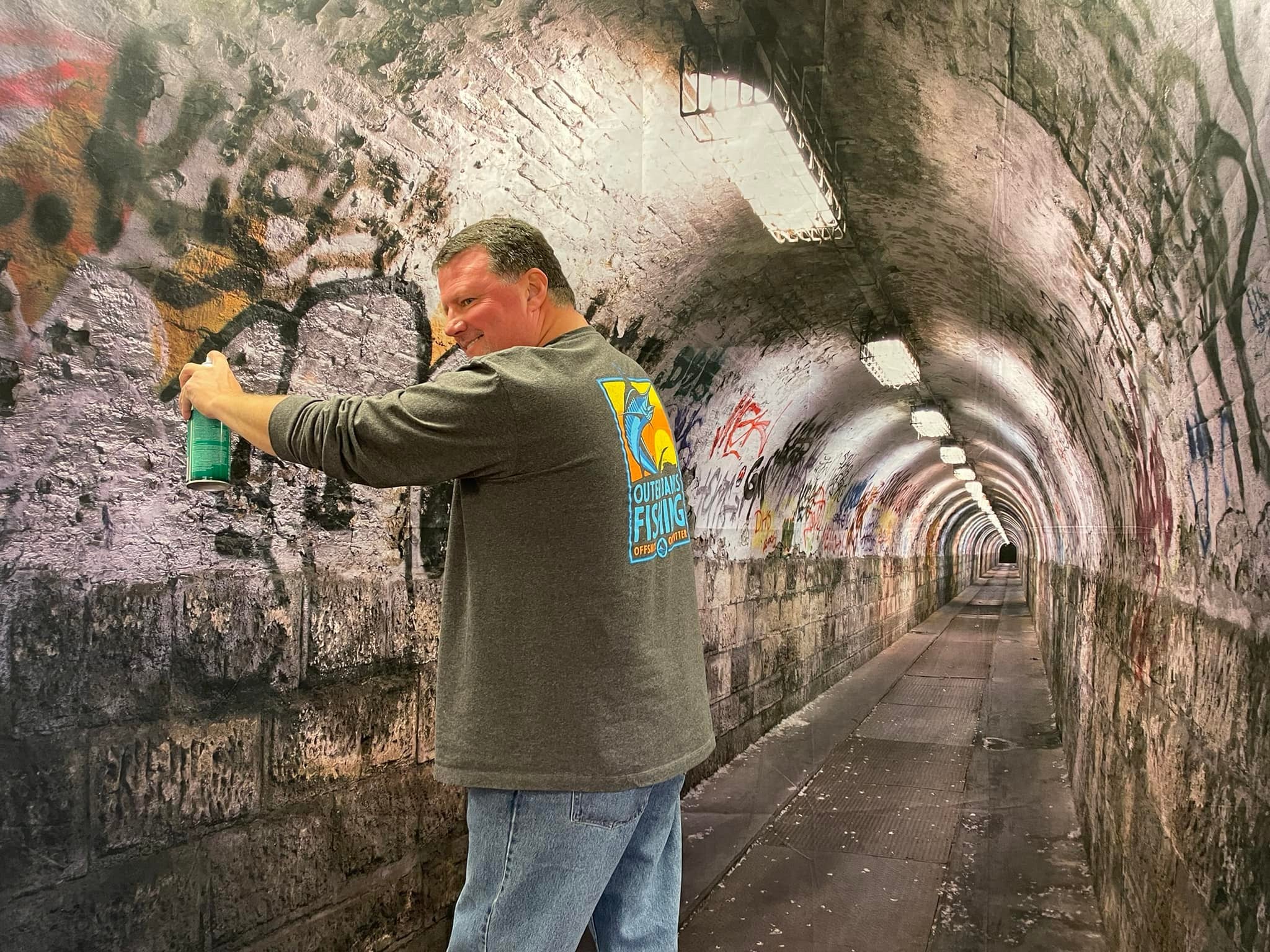 Kate Bâtiment Tunnel Mur de graffiti Toile de fond pour la photographie - Kate Backdrop FR