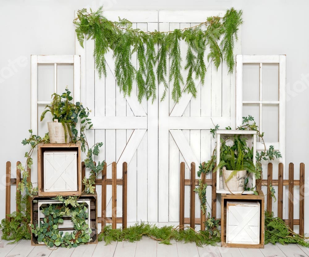 Kate Porte de ressort de toile de fond de plantes vertes conçue par Emetselch - Kate Backdrop FR