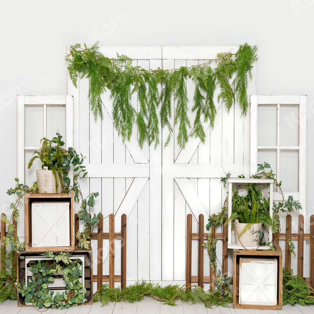 Kate Porte de ressort de toile de fond de plantes vertes conçue par Emetselch - Kate Backdrop FR