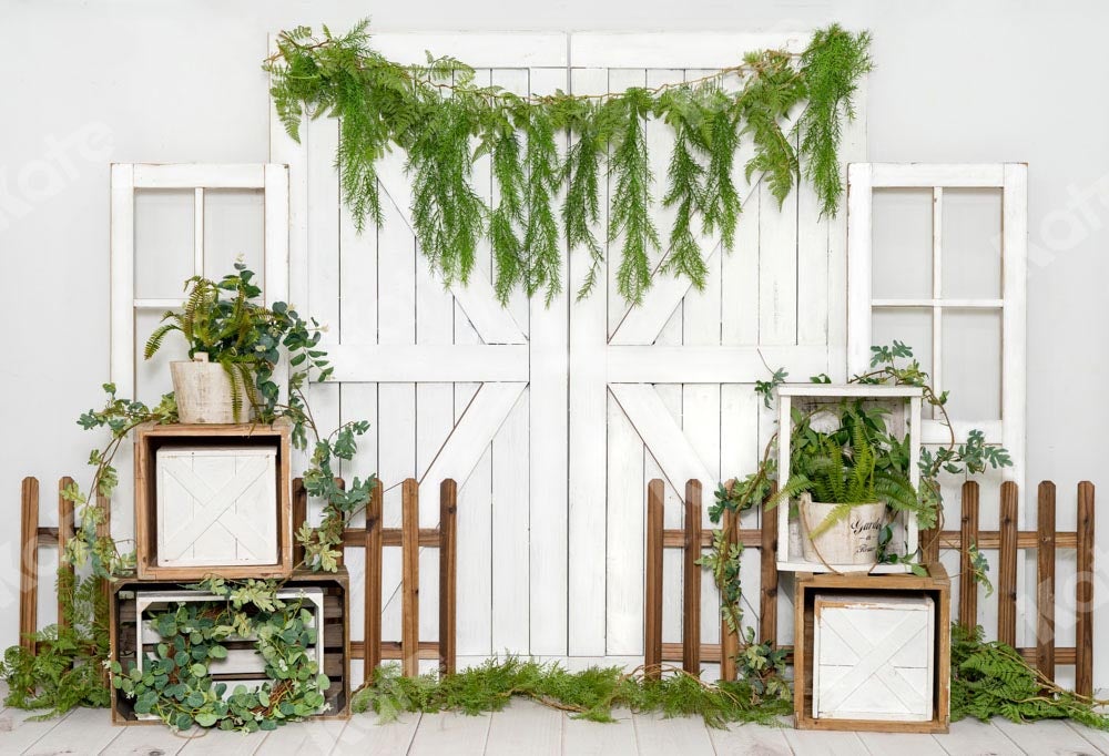 Kate Porte de ressort de toile de fond de plantes vertes conçue par Emetselch - Kate Backdrop FR
