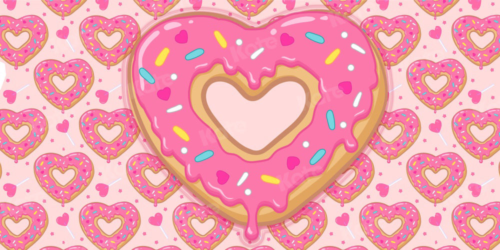 Kate Beignet en forme de Coeur Rose Cake smash Toile de fond pour la photographie - Kate Backdrop FR
