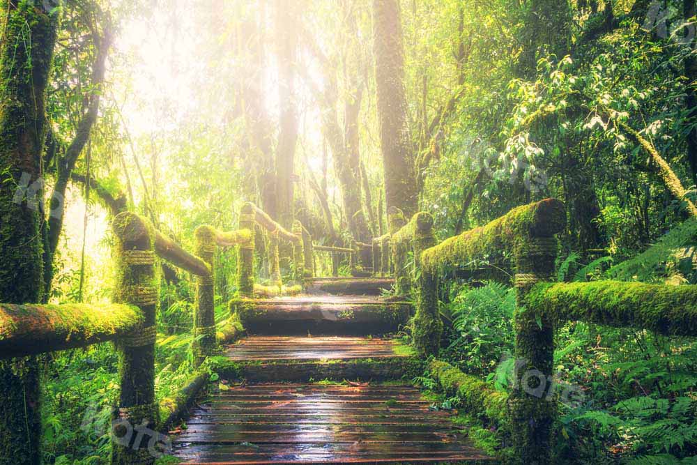 Kate Plantes Vert Jungle Toile de fond conçue par Chain Photographie - Kate Backdrop FR