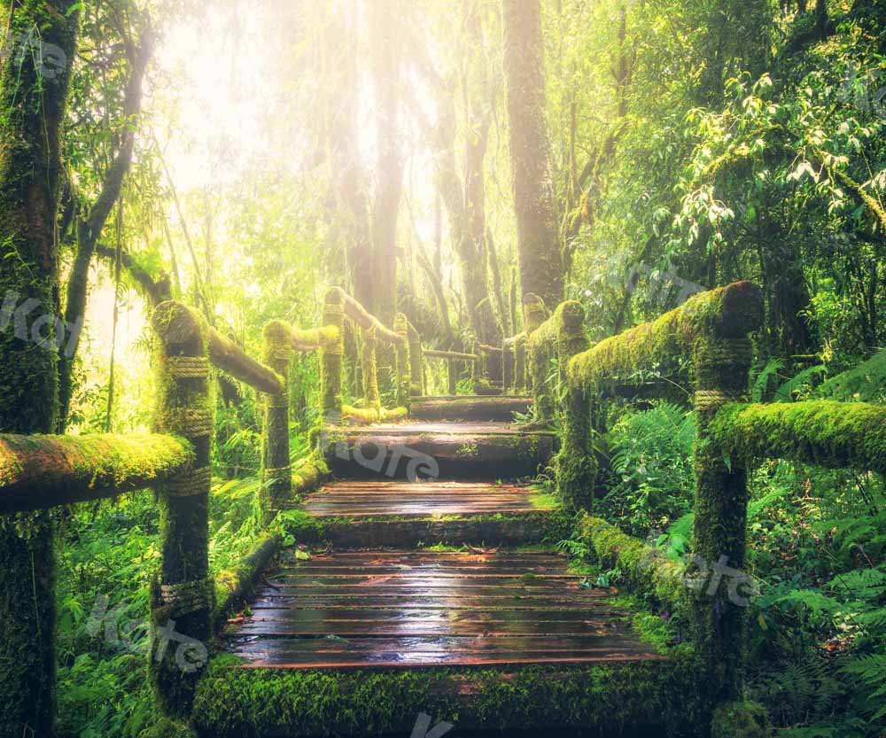 Kate Plantes Vert Jungle Toile de fond conçue par Chain Photographie - Kate Backdrop FR