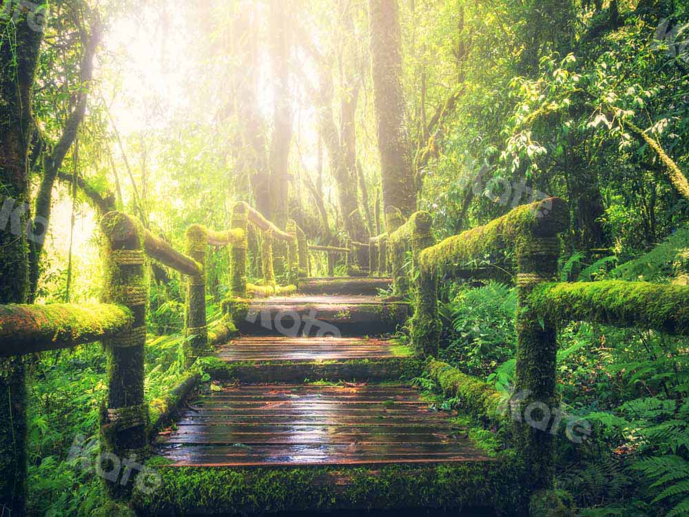 Kate Plantes Vert Jungle Toile de fond conçue par Chain Photographie - Kate Backdrop FR