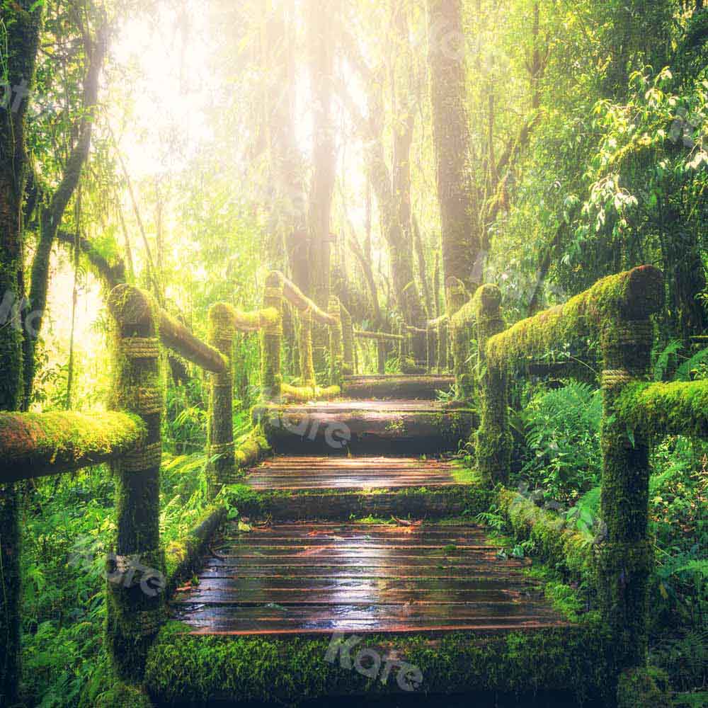 Kate Plantes Vert Jungle Toile de fond conçue par Chain Photographie - Kate Backdrop FR