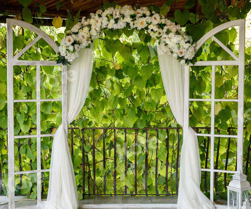 Kate Jardin Printemps Feuilles Vert Toile de fond conçue par Emetselch - Kate Backdrop FR