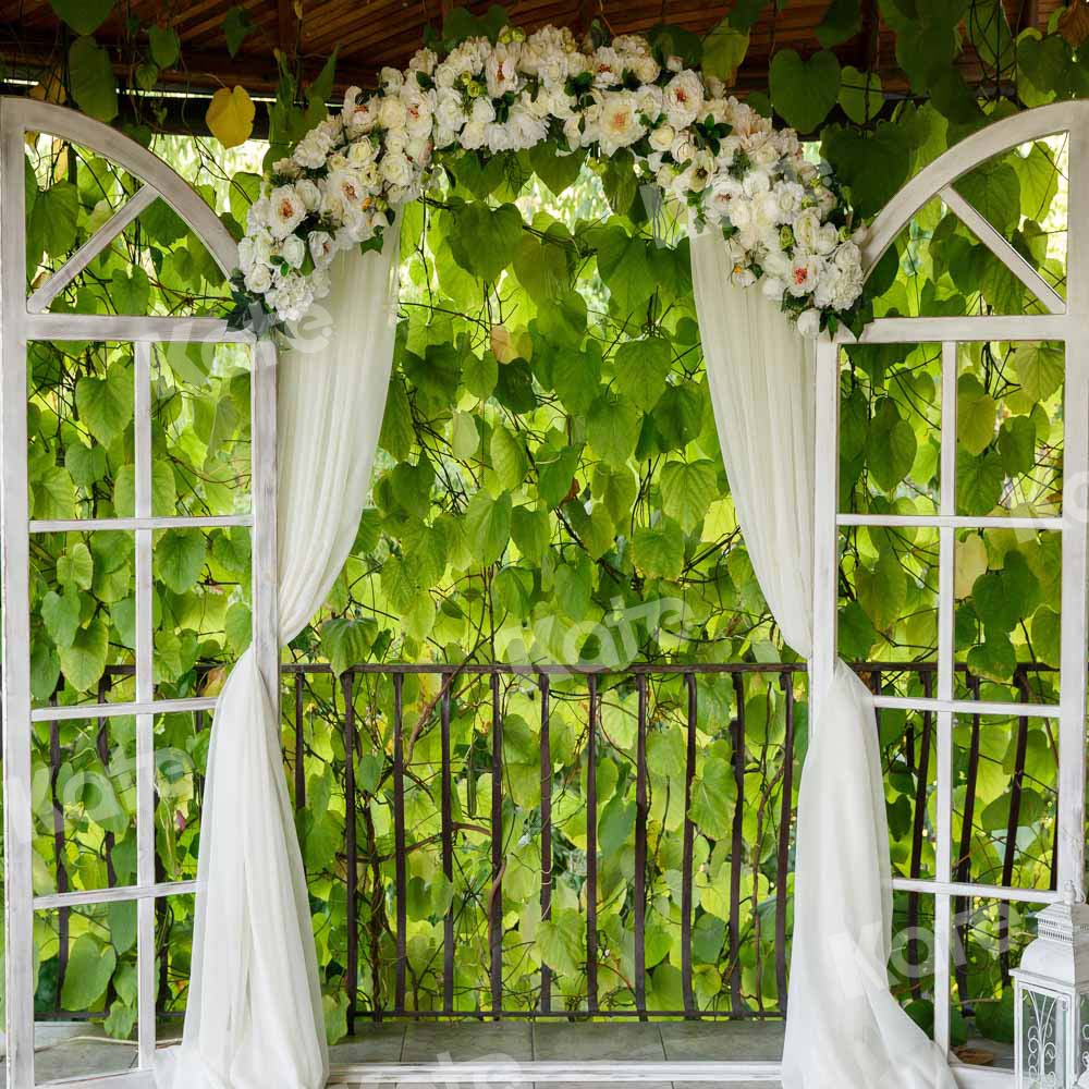 Kate Jardin Printemps Feuilles Vert Toile de fond conçue par Emetselch - Kate Backdrop FR