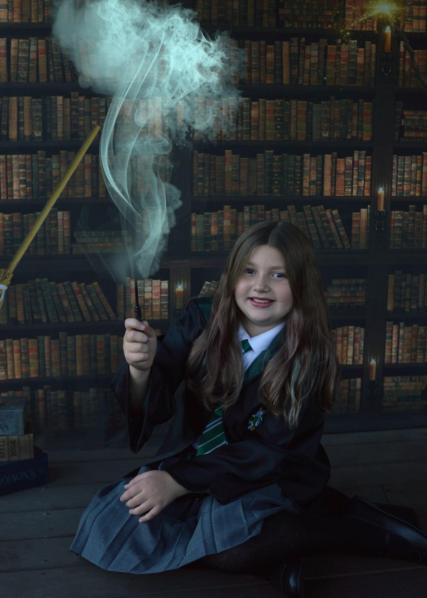 Kate bibliothèque étagère retour à l'école/graduation fond conçu par JS Photographie - Kate Backdrop FR