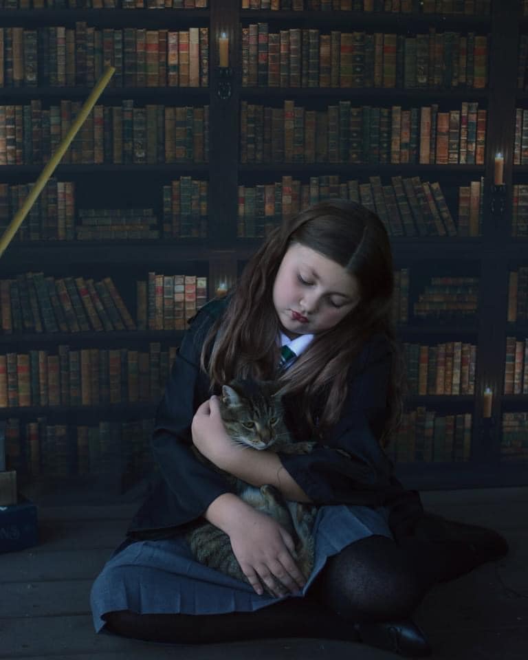 Kate bibliothèque étagère retour à l'école/graduation fond conçu par JS Photographie - Kate Backdrop FR