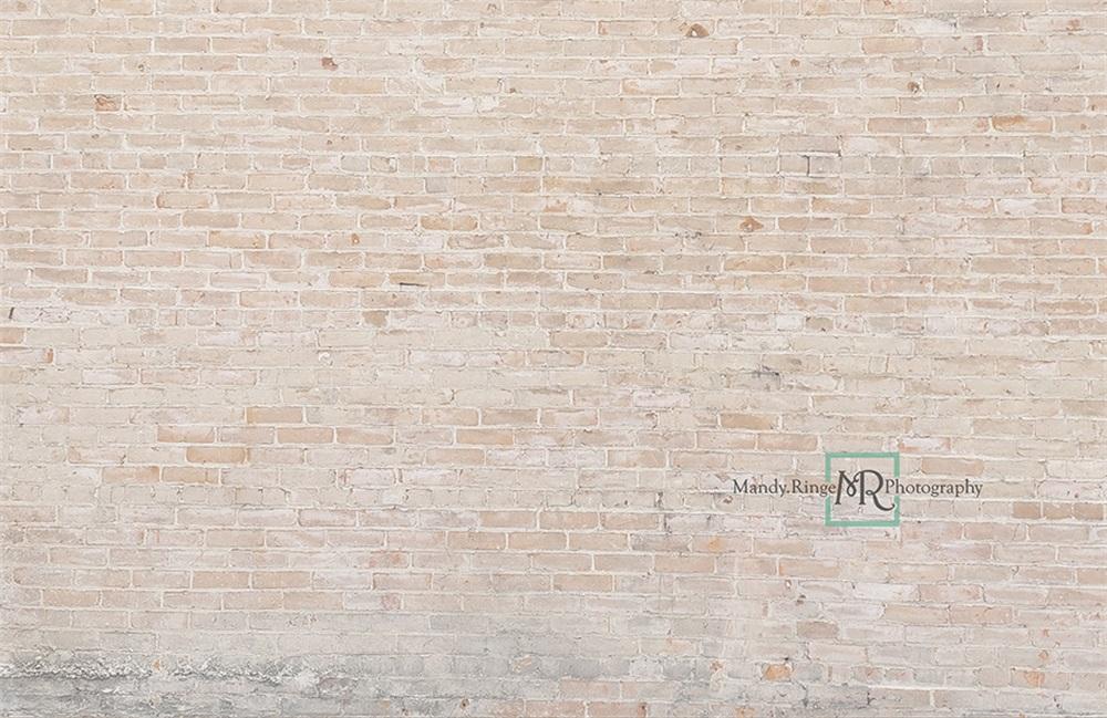 Kate Mur de briques Ferme Crème légère Toile de fond conçue par Mandy Ringe - Kate Backdrop FR