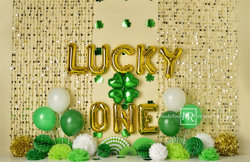 Kate La Saint-Patrick LUCKY ONE Anniversaire Toile de fond conçue par Mandy Ringe - Kate Backdrop FR