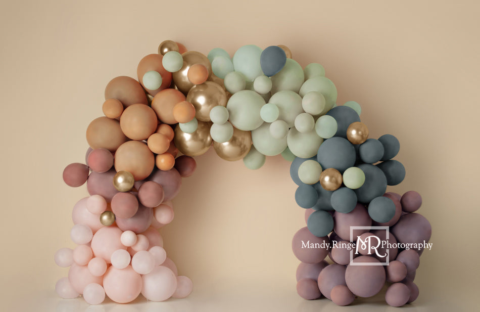 Kate Arc de Ballon Boho Arc-en-ciel Toile de fond conçue par Mandy Ringe - Kate Backdrop FR