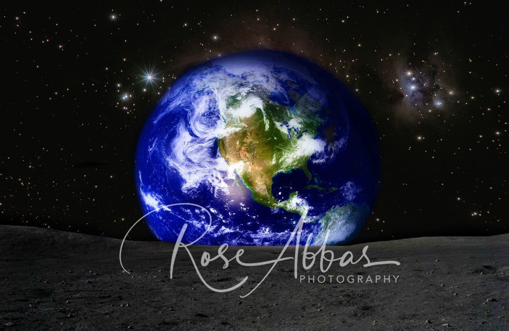 Kate toile de fond de la surface de la lune pour la photographie conçue par Rose Abbas - Kate Backdrop FR