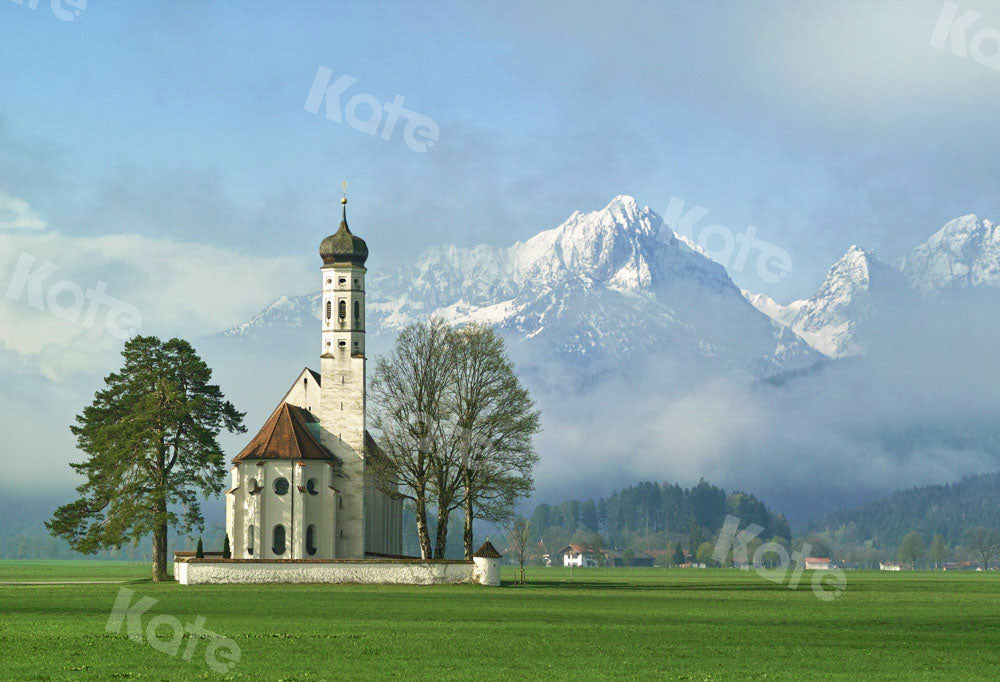 Kate Scène Architecture Montagnes Toile de fond conçue par Chain Photographie - Kate Backdrop FR