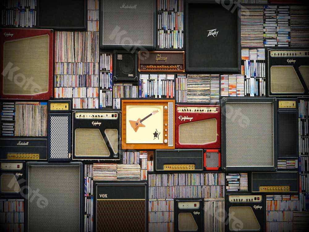 Kate Musique Rock Rétro Toile de Fond Conçue par Chain Photographie - Kate Backdrop FR