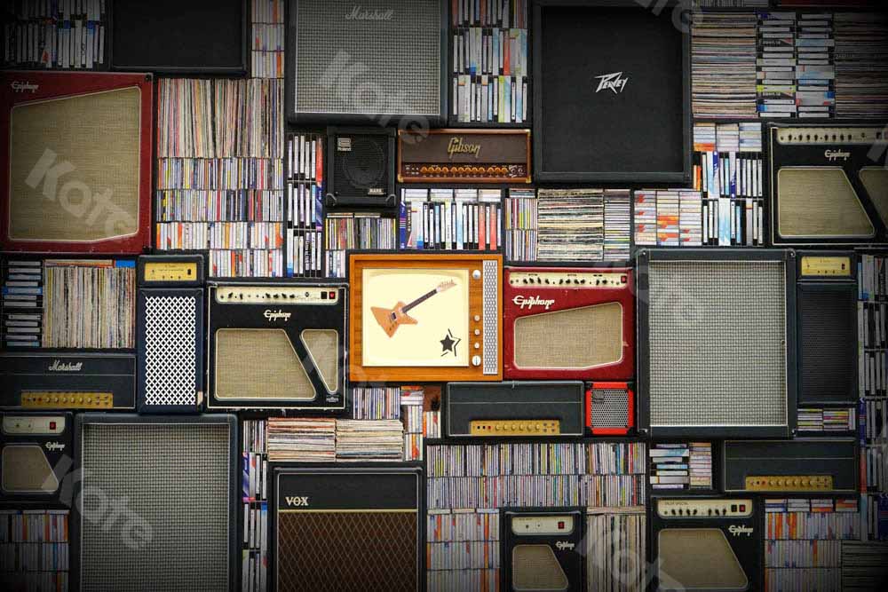 Kate Musique Rock Rétro Toile de Fond Conçue par Chain Photographie - Kate Backdrop FR