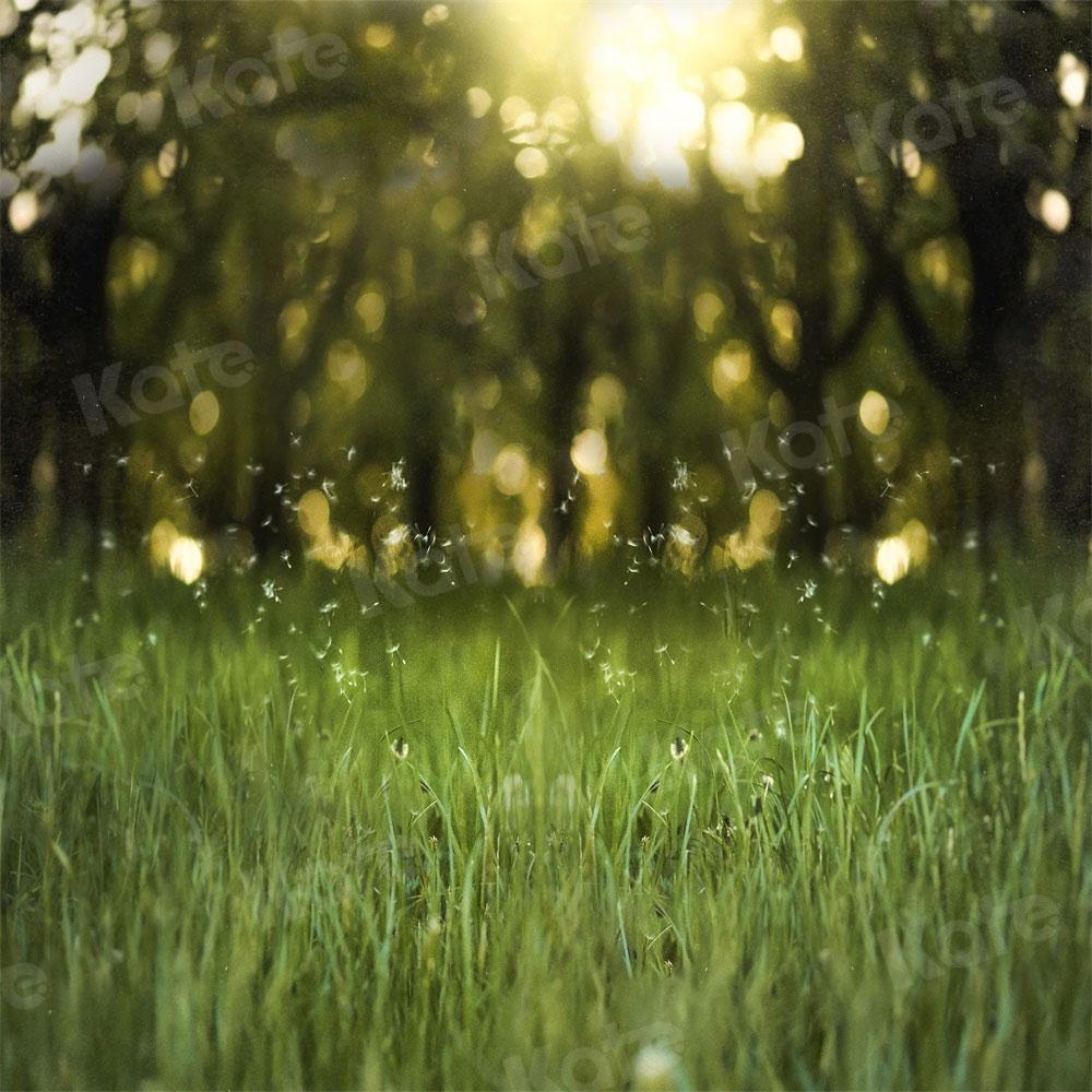 Kate Bokeh Herbe Vert Naturel Toile de fond pour la photographie - Kate Backdrop FR