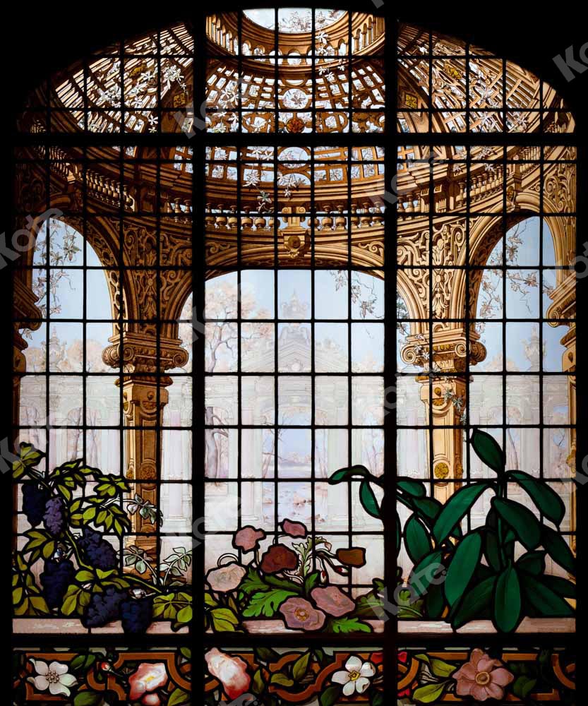 Kate Intérieur de toile de fond de fenêtre fleuri mariage orné conçu par Chain Photographie
