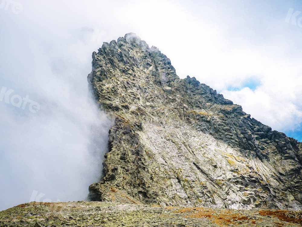 Kate Nuages Blanc Montagne Extérieur Nature Toile de fond conçue par Chain Photographie - Kate Backdrop FR
