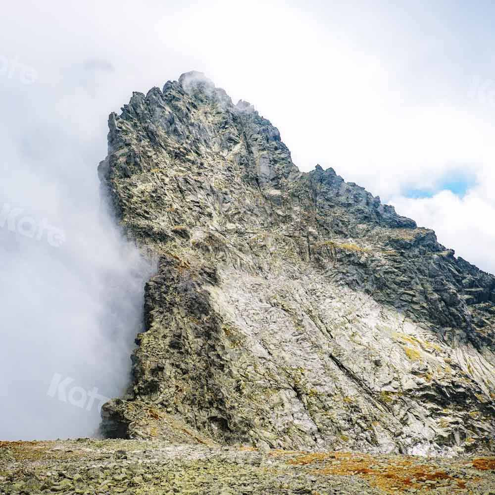 Kate Nuages Blanc Montagne Extérieur Nature Toile de fond conçue par Chain Photographie - Kate Backdrop FR
