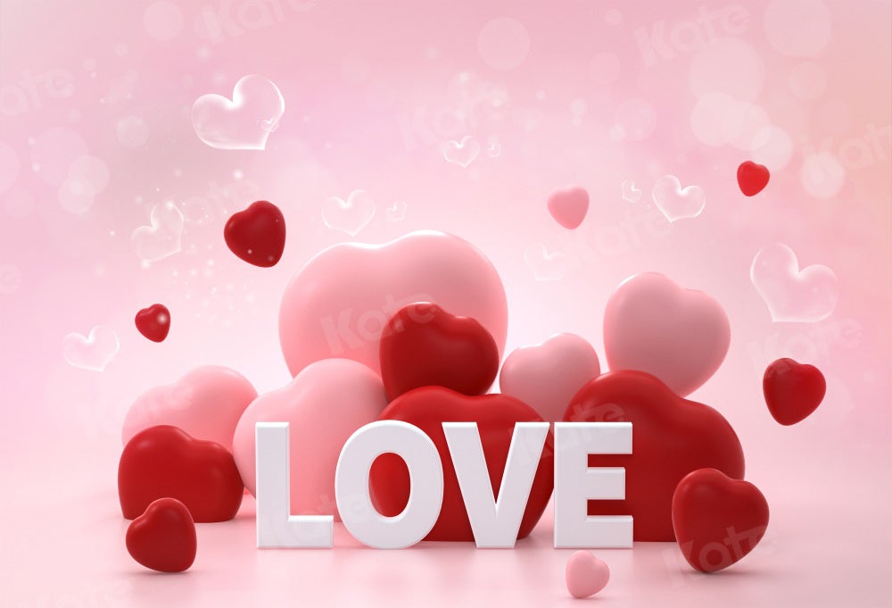 Kate Toile de fond rose pour la Saint-Valentin Amour pour la photographie - Kate Backdrop FR