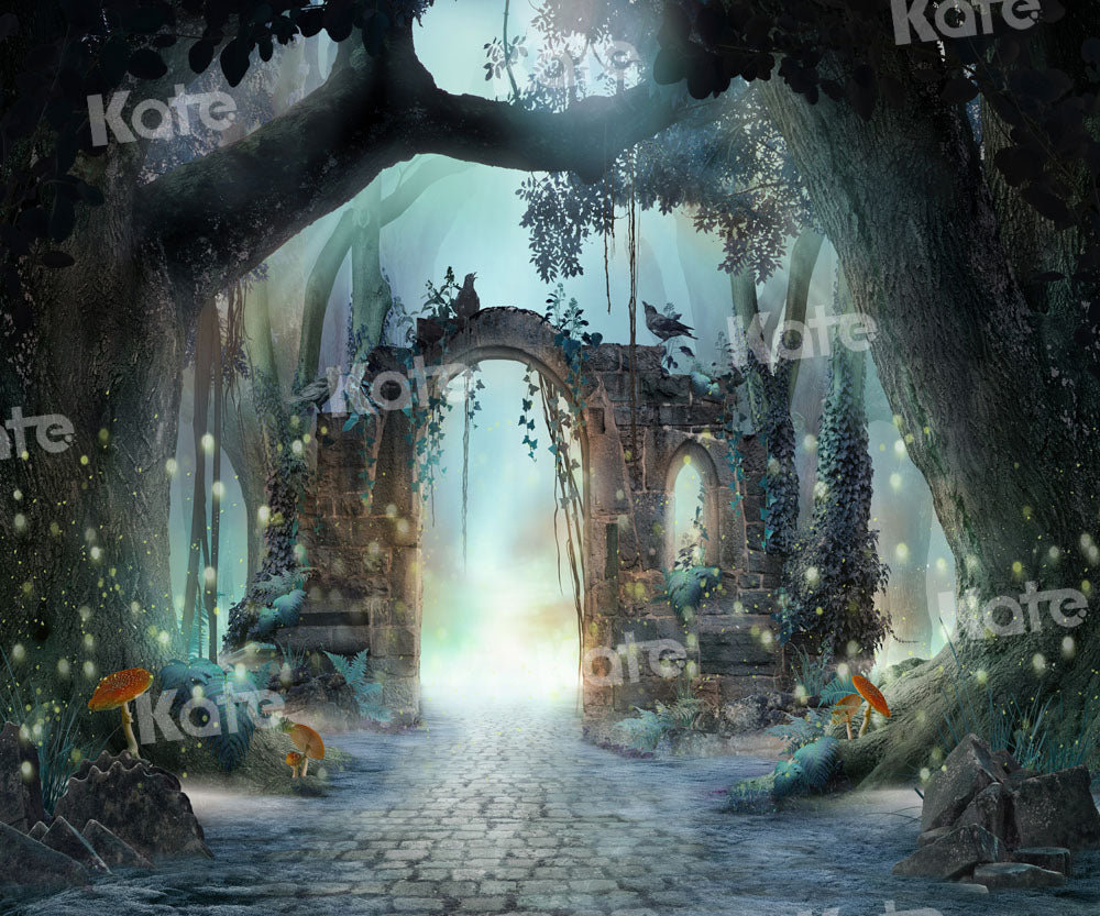 Kate Champignon de toile de fond en pierre de forêt psychédélique Conçu par Chain Photographie - Kate Backdrop FR