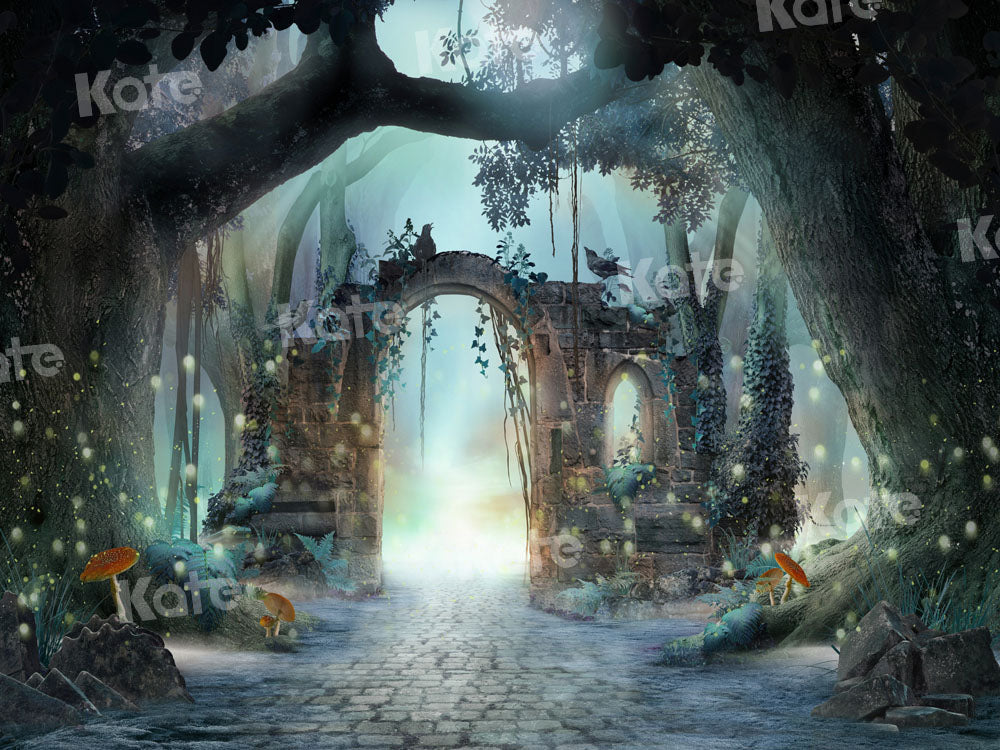 Kate Champignon de toile de fond en pierre de forêt psychédélique Conçu par Chain Photographie - Kate Backdrop FR