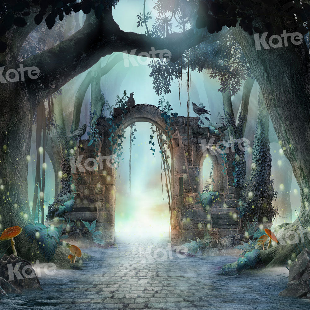 Kate Champignon de toile de fond en pierre de forêt psychédélique Conçu par Chain Photographie - Kate Backdrop FR