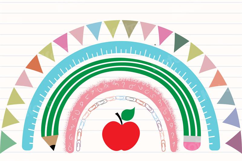 Kate Arc-en-ciel Papeterie Pomme Toile de Fond pour la photographie - Kate Backdrop FR