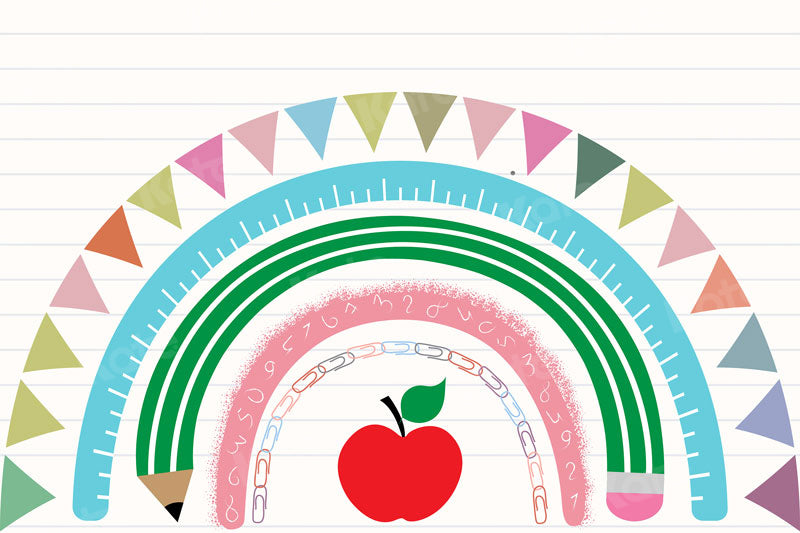 Kate Arc-en-ciel Papeterie Pomme Toile de Fond pour la photographie - Kate Backdrop FR