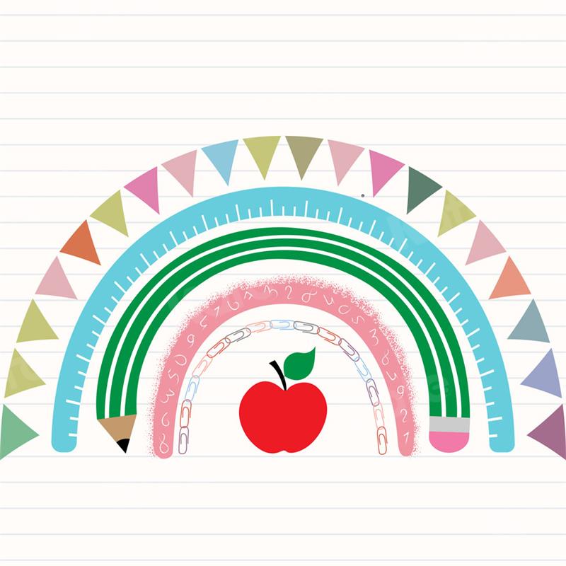 Kate Arc-en-ciel Papeterie Pomme Toile de Fond pour la photographie - Kate Backdrop FR