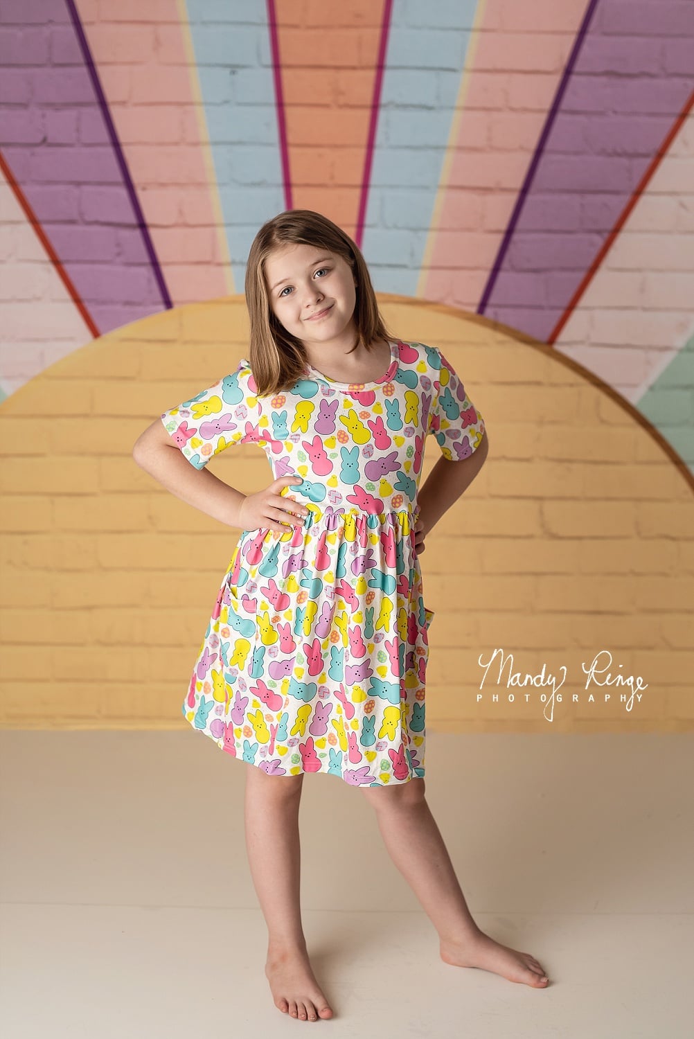 Kate Mur Coloré Soleil Arc-en-ciel Toile de fond conçue par Mandy Ringe - Kate Backdrop FR