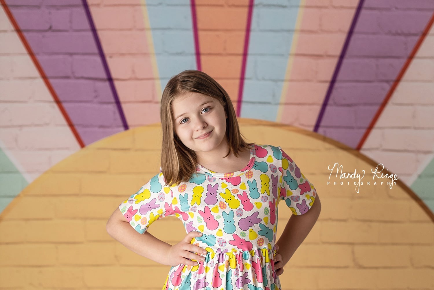 Kate Mur Coloré Soleil Arc-en-ciel Toile de fond conçue par Mandy Ringe - Kate Backdrop FR