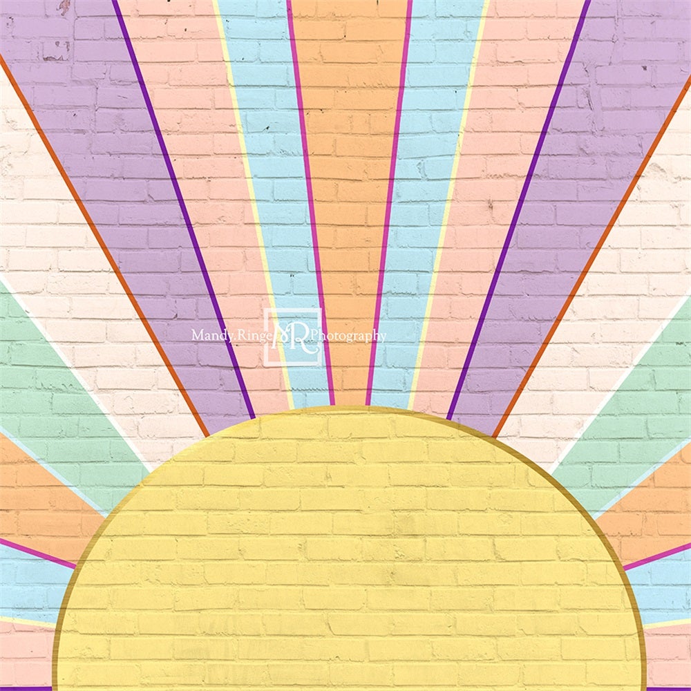 Kate Mur Coloré Soleil Arc-en-ciel Toile de fond conçue par Mandy Ringe