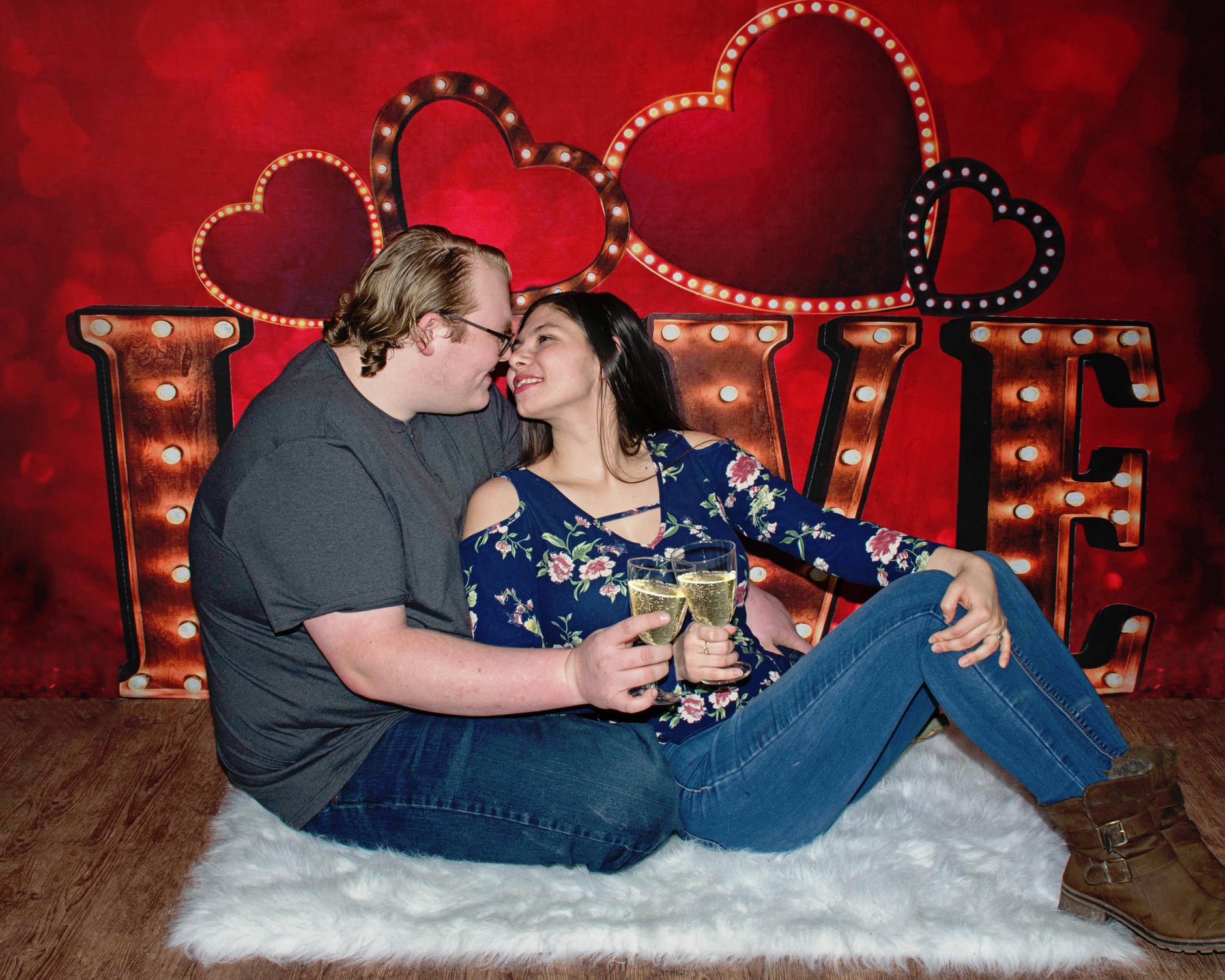 Kate Amour Saint-Valentin Rouge LOVE Toile de fond pour la photographie - Kate Backdrop FR