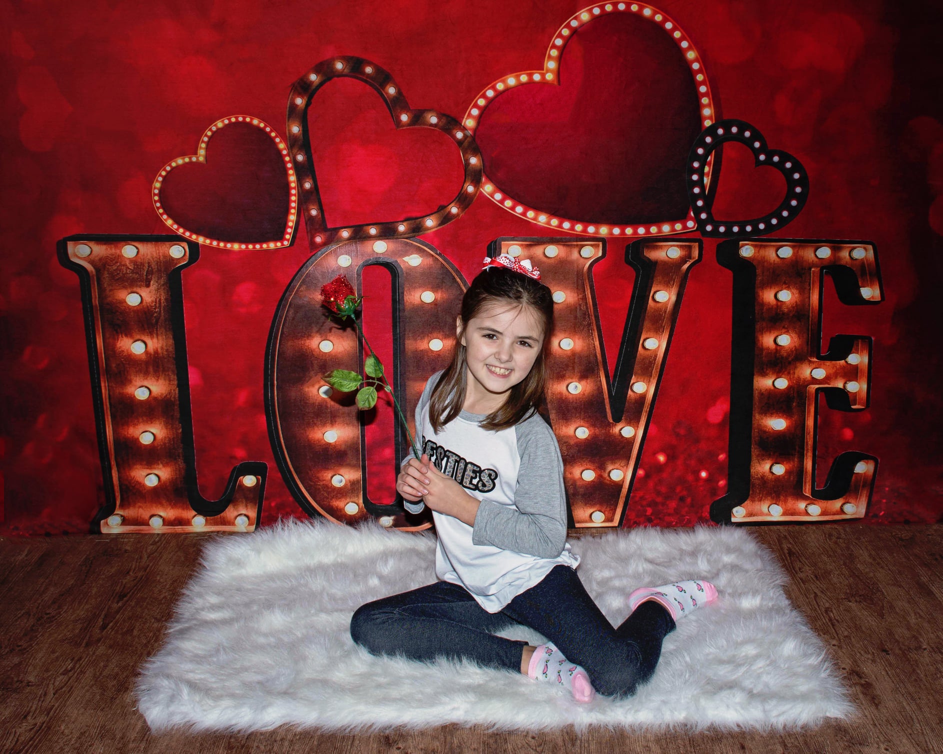 Kate Amour Saint-Valentin Rouge LOVE Toile de fond pour la photographie - Kate Backdrop FR