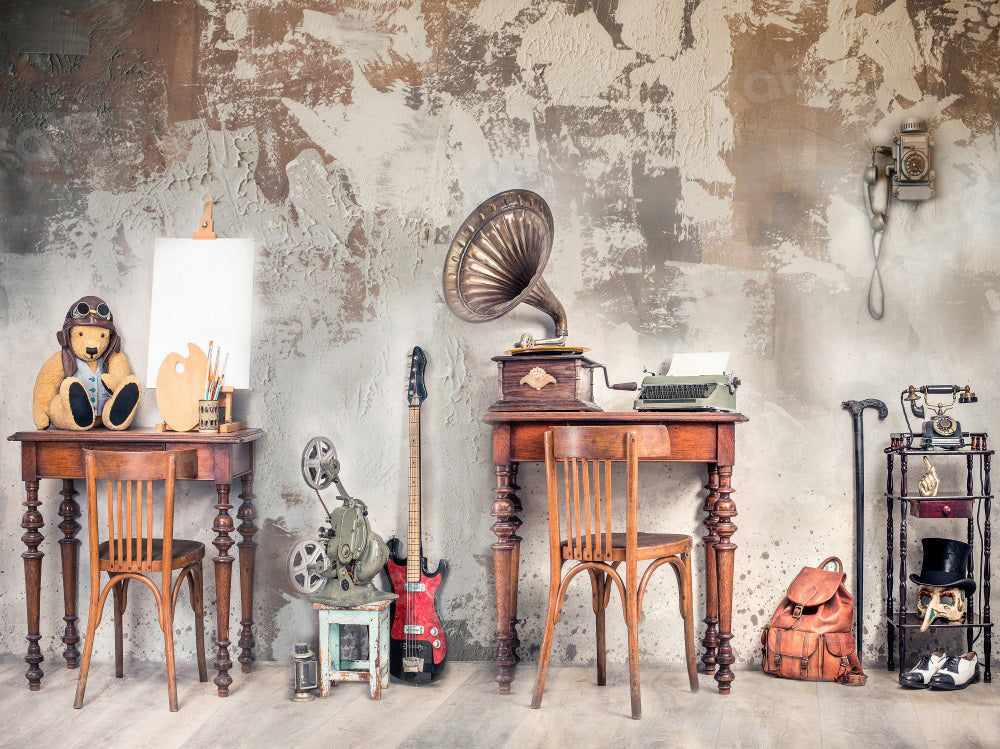 Kate Toile de fond de salle de musique rétro pour la photographie - Kate Backdrop FR