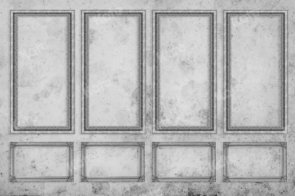 Kate Rétro Mur Toile de Fond Gris Blanc Intérieur Conçu par Chain Photographie - Kate Backdrop FR