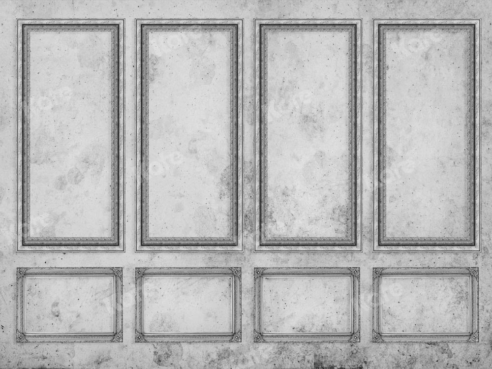 Kate Rétro Mur Toile de Fond Gris Blanc Intérieur Conçu par Chain Photographie - Kate Backdrop FR