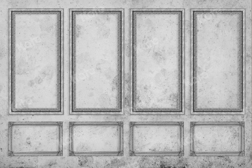 Kate Rétro Mur Toile de Fond Gris Blanc Intérieur Conçu par Chain Photographie - Kate Backdrop FR