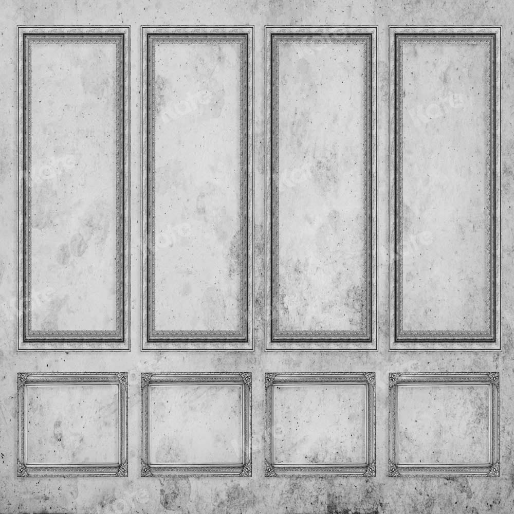 Kate Rétro Mur Toile de Fond Gris Blanc Intérieur Conçu par Chain Photographie - Kate Backdrop FR
