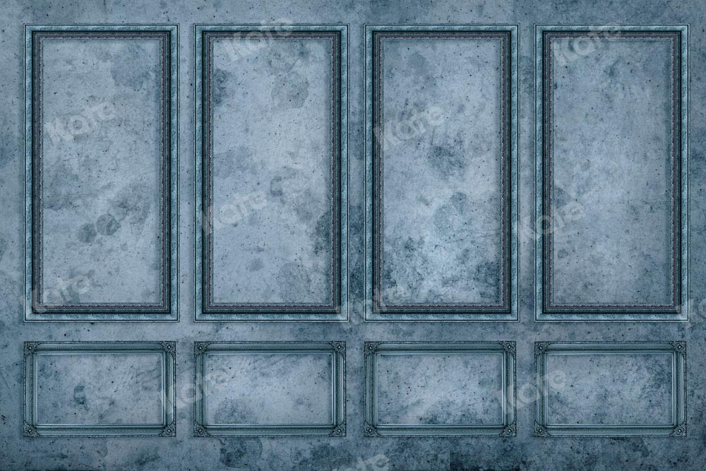 Kate Rétro Mur Toile de Fond Intérieur Bleu Conçu par Chain Photographie - Kate Backdrop FR