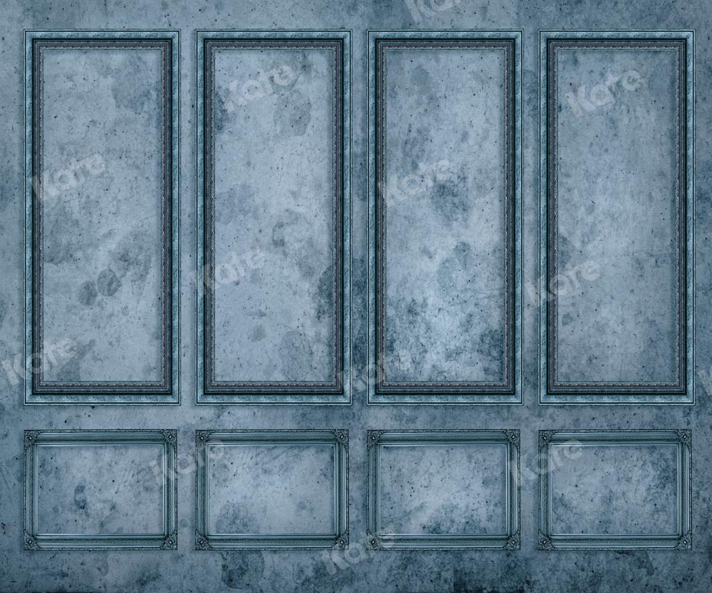 Kate Rétro Mur Toile de Fond Intérieur Bleu Conçu par Chain Photographie - Kate Backdrop FR