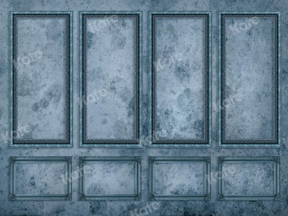 Kate Rétro Mur Toile de Fond Intérieur Bleu Conçu par Chain Photographie - Kate Backdrop FR