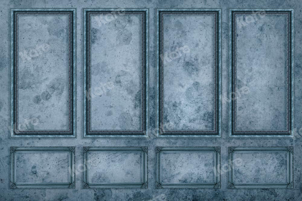 Kate Rétro Mur Toile de Fond Intérieur Bleu Conçu par Chain Photographie - Kate Backdrop FR