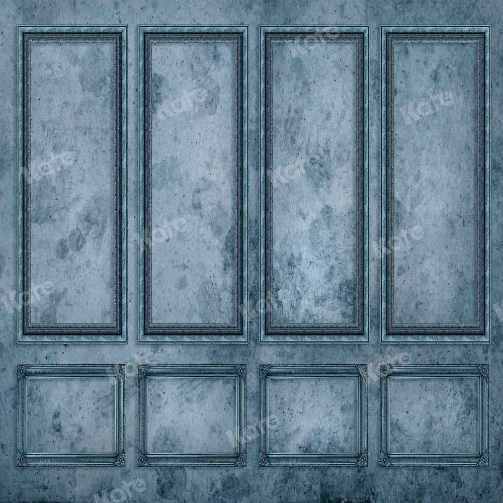 Kate Rétro Mur Toile de Fond Intérieur Bleu Conçu par Chain Photographie - Kate Backdrop FR