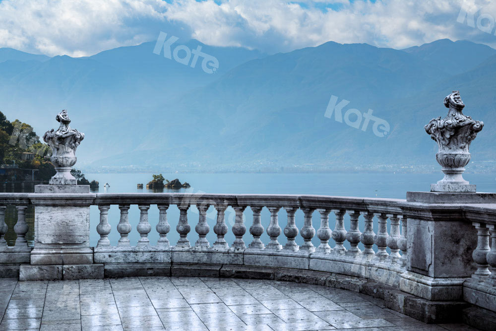 Kate Rivière Montagne Paysage Toile de Fond Bleu Conçu par Chain Photographie - Kate Backdrop FR