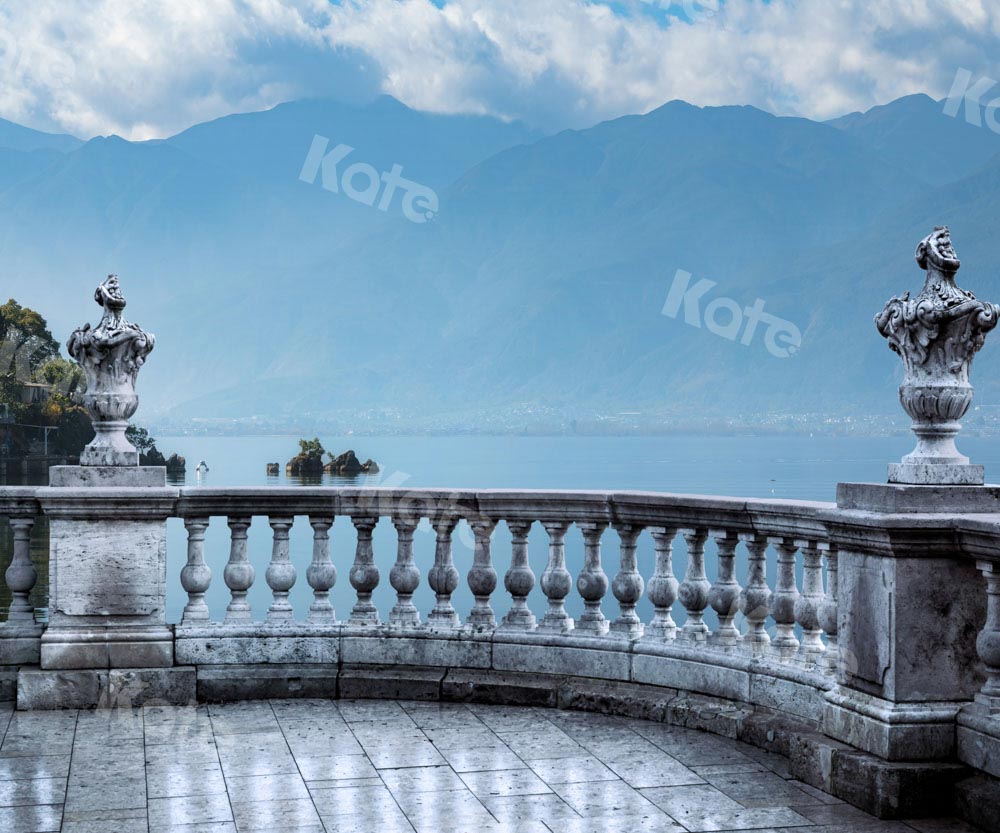 Kate Rivière Montagne Paysage Toile de Fond Bleu Conçu par Chain Photographie - Kate Backdrop FR